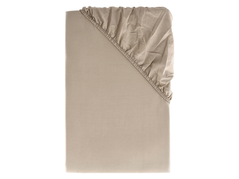 Livarno home Perkálové napínací prostěradlo, 90-100 x 200 cm (béžová)
