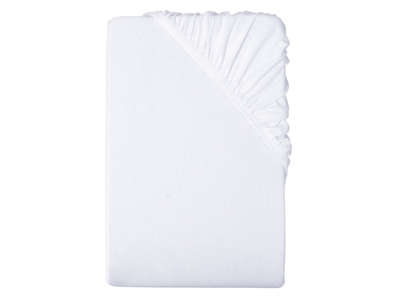 Livarno home Žerzejové napínací prostěradlo, 180-200 x 200 cm (bílá)
