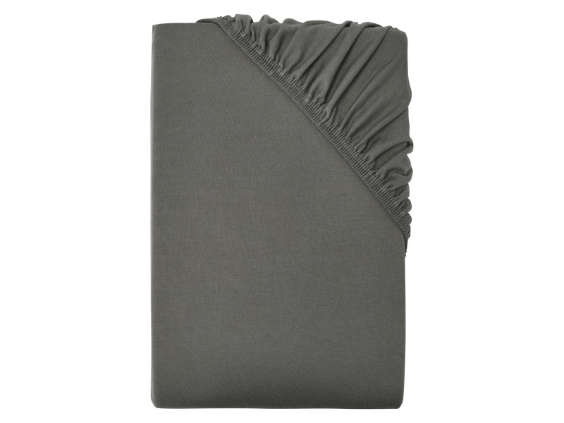Livarno home Žerzejové napínací prostěradlo, 90-100 x 200 cm (šedá)