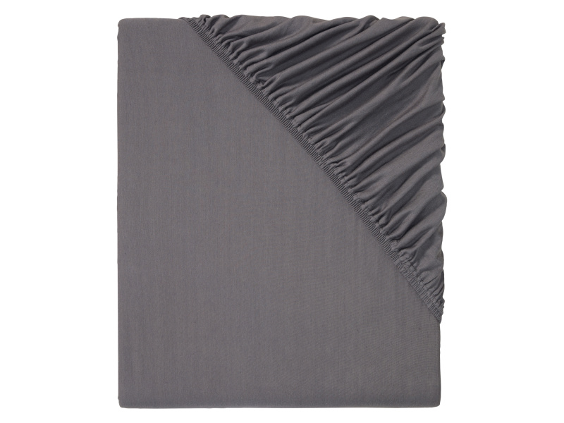 Livarno home Žerzejové napínací prostěradlo, 90-100 x 200 cm (tmavě šedá)
