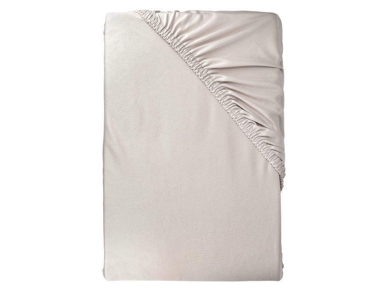Livarno home Žerzejové napínací prostěradlo, 90-100 x 200 cm (béžová)