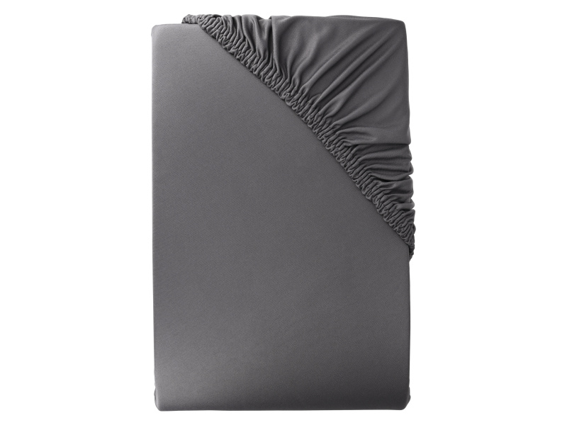 Livarno home Žerzejové napínací prostěradlo, 180-200 x 200 cm (šedá)