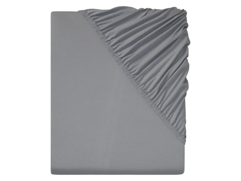 Livarno home Žerzejové napínací prostěradlo, 140-160 x 200 cm (šedá)