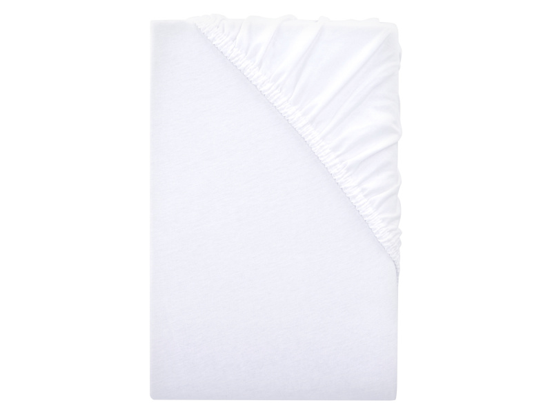 Livarno home Žerzejové napínací prostěradlo, 180-200 x 200 cm (bílá)