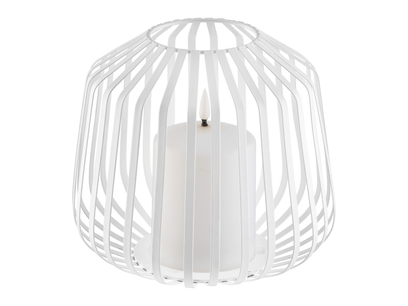 Livarno home LED svíčka v kovovém košíku (bílá)