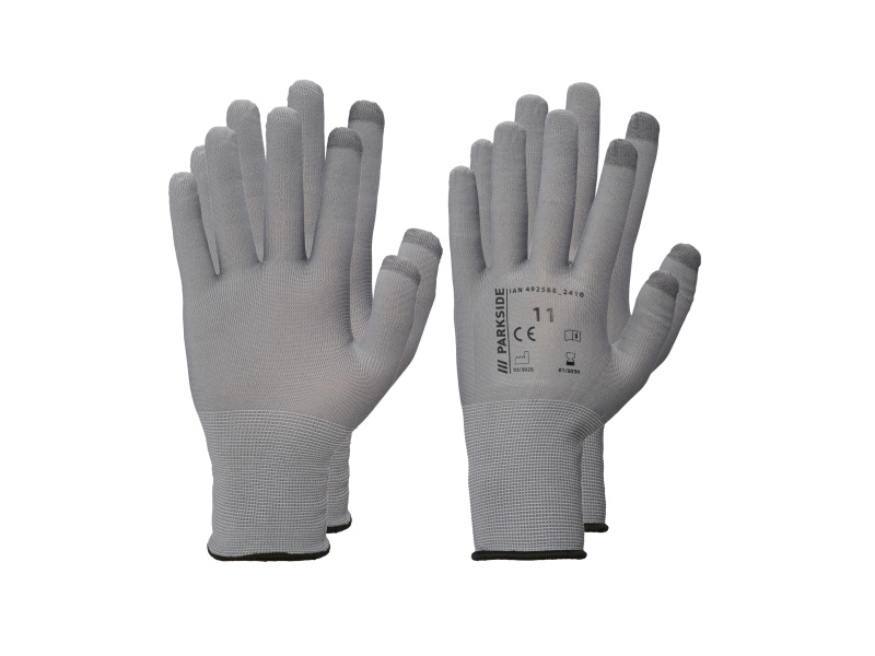Parkside® Pracovní rukavice, 2 páry (šedá/černá, 11)