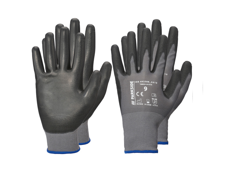 Parkside® Pracovní rukavice, 2 páry (antracitová/modrá, 9)
