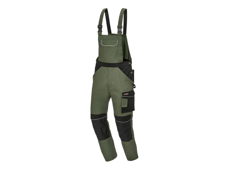 Parkside Performance® Pánské pracovní kalhoty s laclem (tmavě zelená, 54)