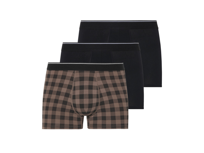 esmara Men Pánské boxerky, 3 kusy (černá/hnědá, 7/Xl)