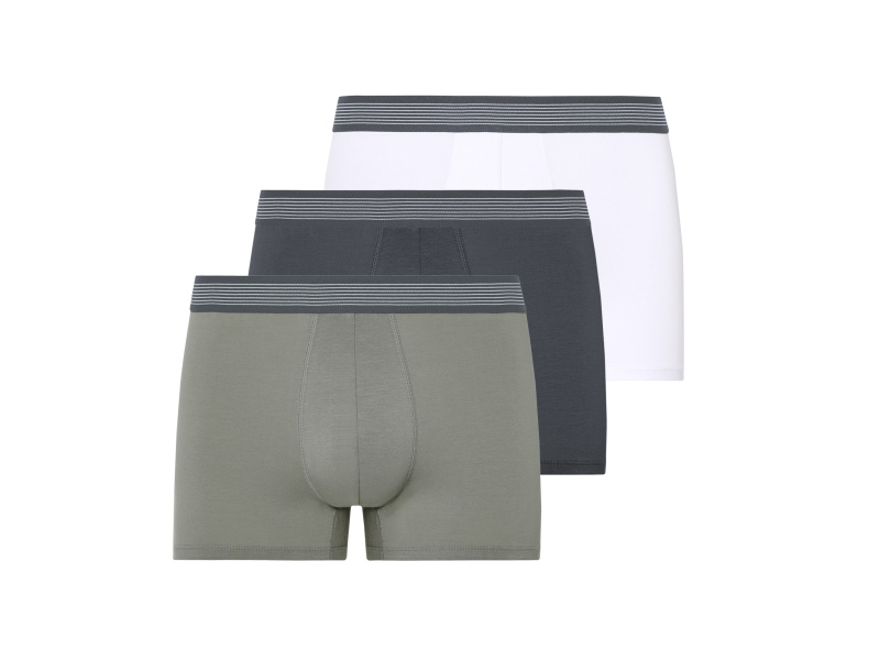 esmara Men Pánské boxerky, 3 kusy (šedá/zelená/bílá, 4/S)