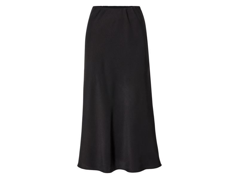 esmara® Dámská saténová midi sukně (černá, 34)