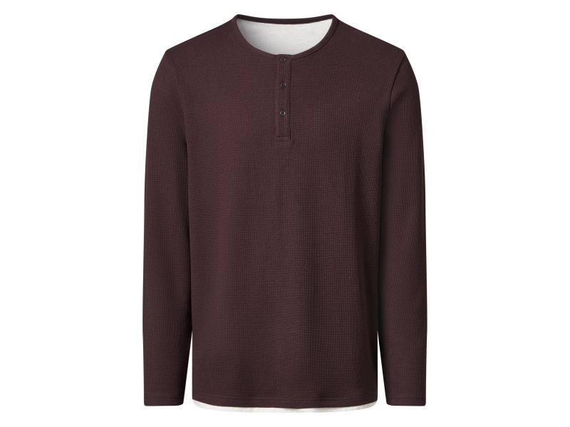esmara Men Pánské triko s dlouhými rukávy (bordó, XL (56/58))