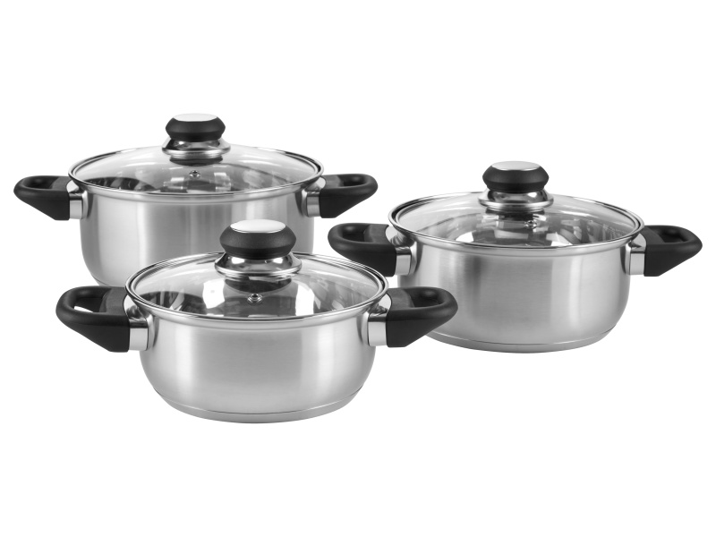 Silvercrest® Sada hrnců z nerezové oceli, 6dílná