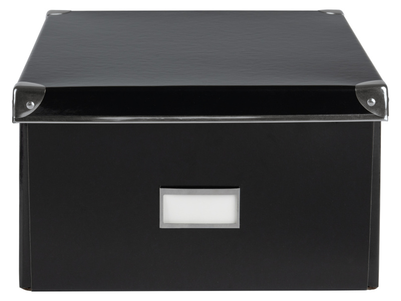 crelando® Úložný box / Sada úložných boxů, 2 kusy (Lx1, černá)