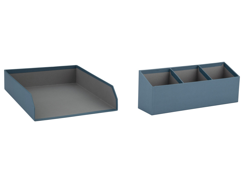 crelando® Stojan na spisy / kancelářský box / držák na tužky (kancelářský box na spisy, modrá)