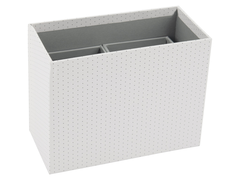 crelando® Stojan na spisy / kancelářský box / držák na tužky (sada držáků na tužky, bílá)