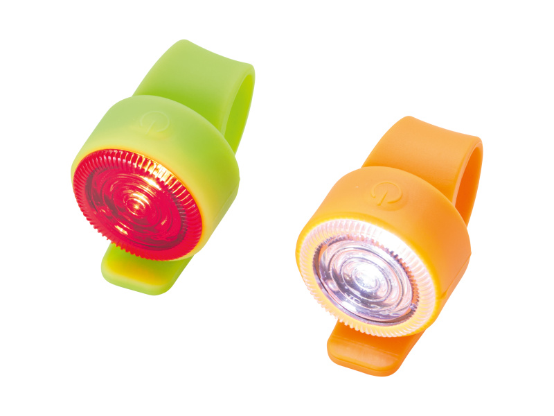 Crivit Silikonové LED svítidlo, 2dílná sada (zelená/oranžová)