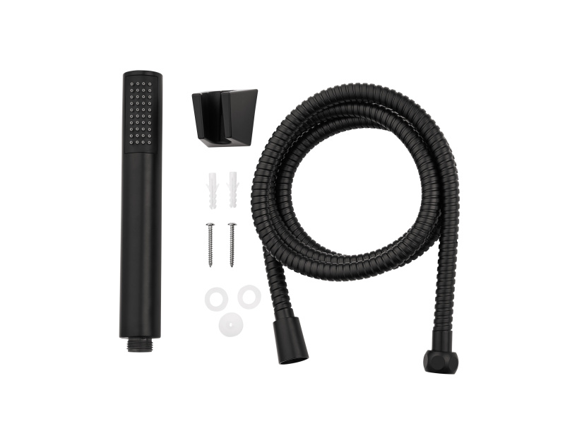 Livarno home Sprchová sada (hranatá sprchová hlavice, černá)