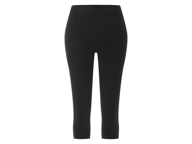 esmara® Dámské capri legíny s BIO bavlnou (černá, L(44/46))