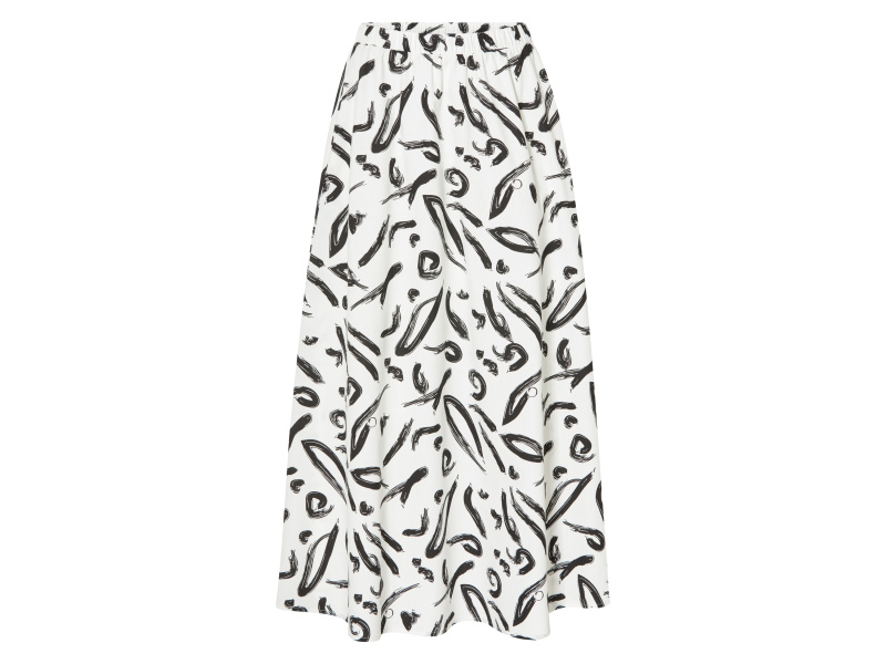 esmara® Dámská midi sukně (černá/bílá, L(44/46))