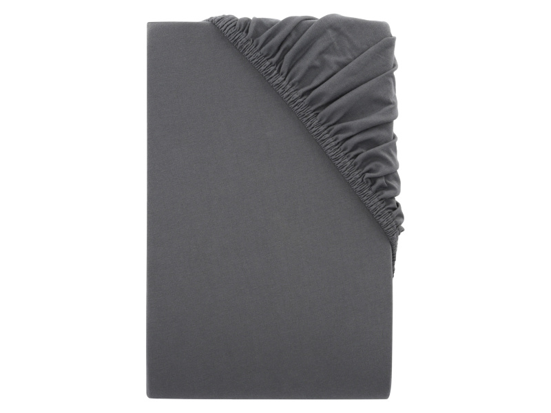 Livarno home Žerzejové napínací prostěradlo, 180-200 x 200 cm (tmavě šedá)