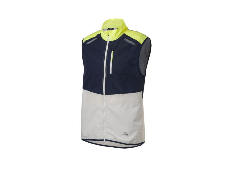 Crivit Pánská funkční vesta (navy modrá / šedá, XL (56/58))