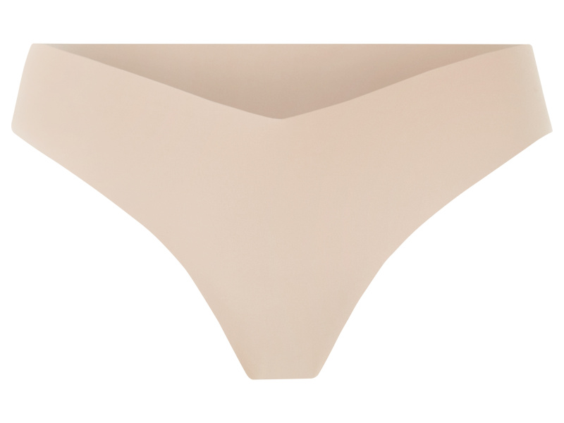 esmara® Dámské bezešvé kalhotky Tanga, 3 kusy (béžová, S(36/38))
