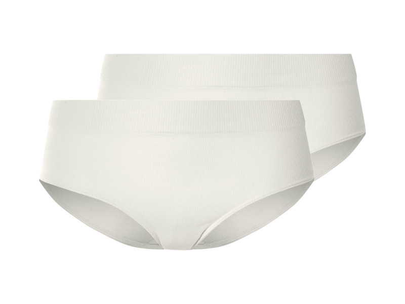 esmara® Dámské bezešvé kalhotky Hipster, 2 kusy (bílá, L(44/46))
