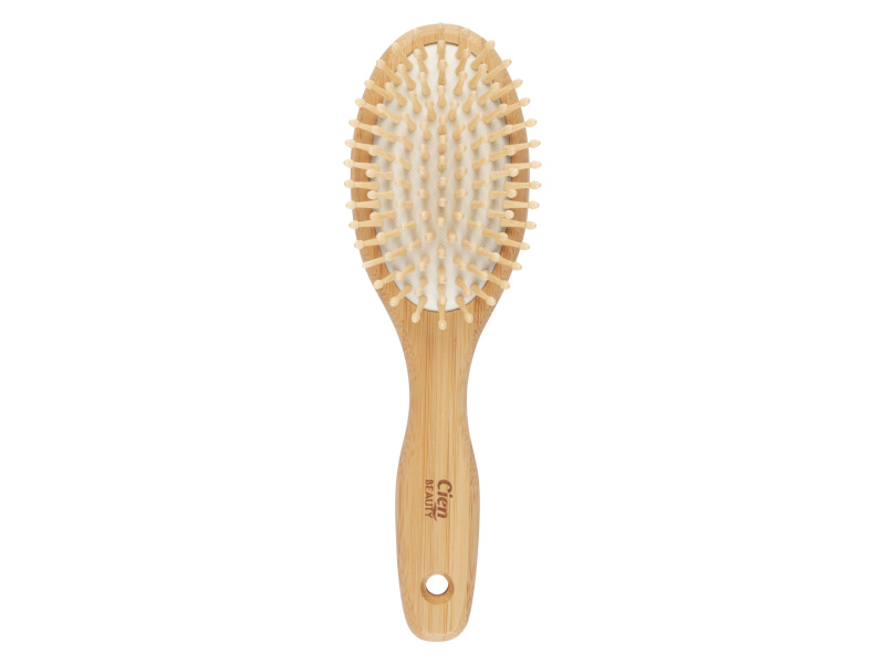 Cien Beauty Kartáč na vlasy z bambusu (oválný s masážními štětinami)