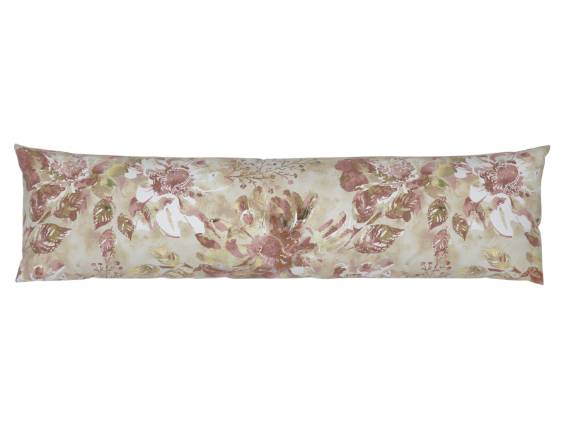 Livarno home Potah na polštář na spaní na boku, 40 x 145 cm (květiny/hnědá)