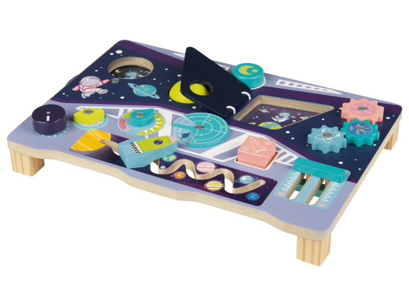 Playtive Deska s aktivitami / Vesmírné puzzle (Rada pro zaměstnanost)