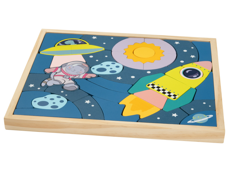 Playtive Deska s aktivitami / Vesmírné puzzle (puzzle)