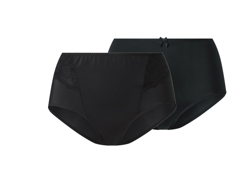 esmara® Dámské kalhotky, 2 kusy (černá, XL (48/50))