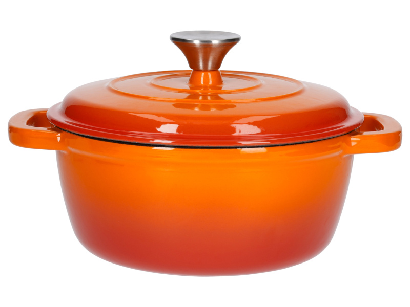 Silvercrest® Litinový hrnec, Ø 22 cm (oranžová)