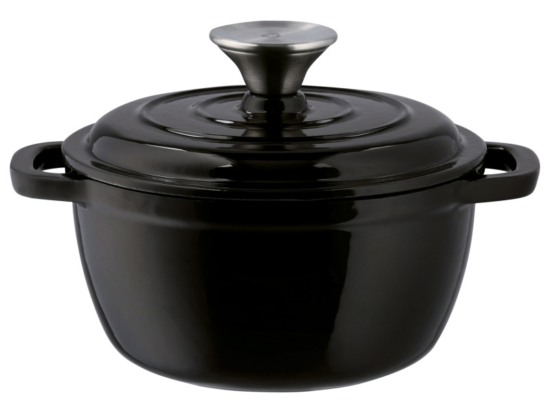 Silvercrest® Litinový hrnec, Ø 16 cm (černá)