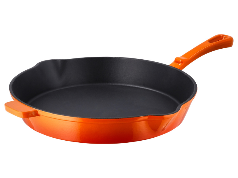Silvercrest® Litinová pánev, Ø 30 cm (oranžová)