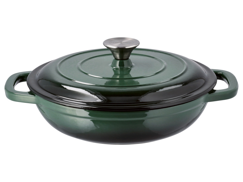 Silvercrest® Litinová servírovací pánev, Ø 25 cm (zelená)