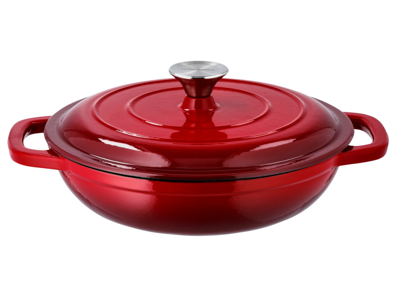 Silvercrest® Litinová servírovací pánev, Ø 25 cm (červená)