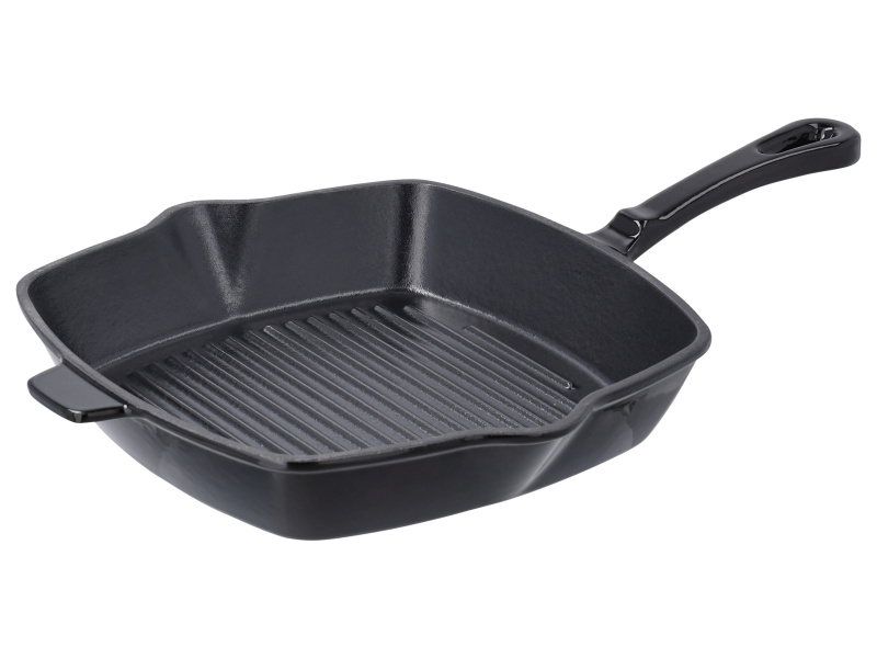 Silvercrest® Litinová grilovací pánev, Ø 24 cm (černá)