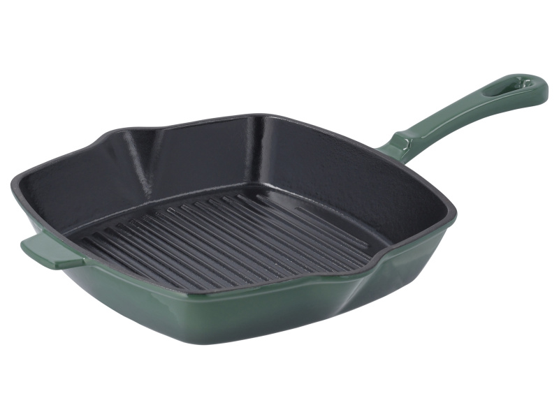 Silvercrest® Litinová grilovací pánev, Ø 24 cm (zelená)