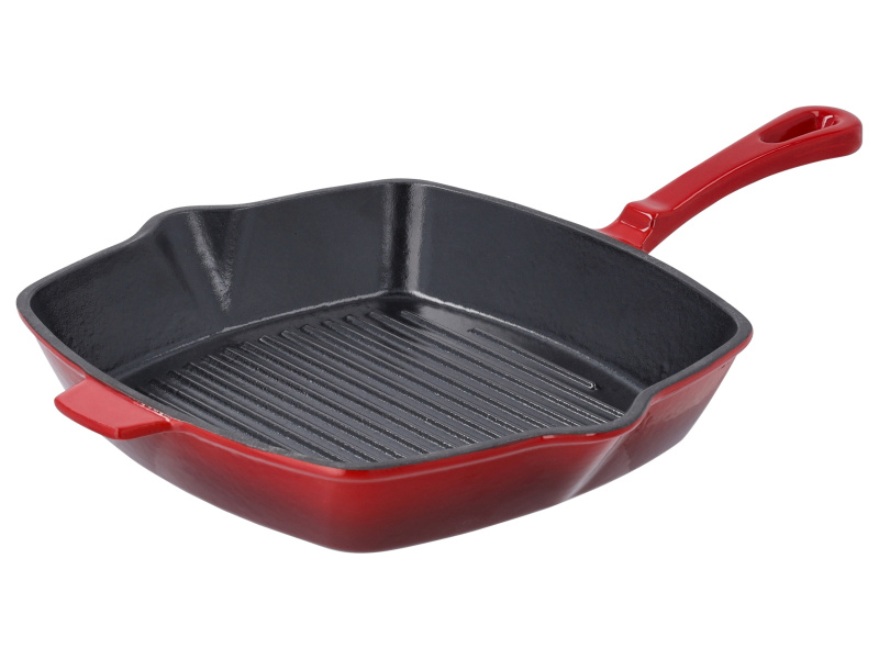 Silvercrest® Litinová grilovací pánev, Ø 24 cm (červená)