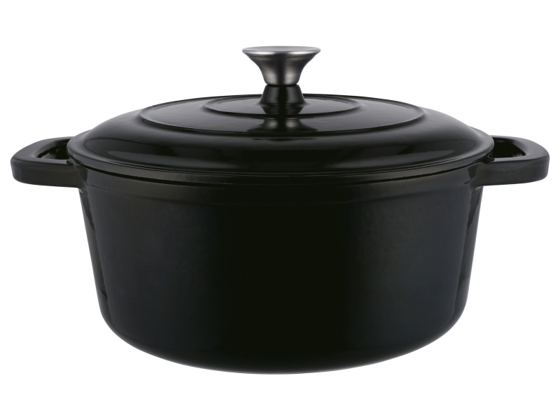 Silvercrest® Litinový hrnec, Ø 28 cm (černá)