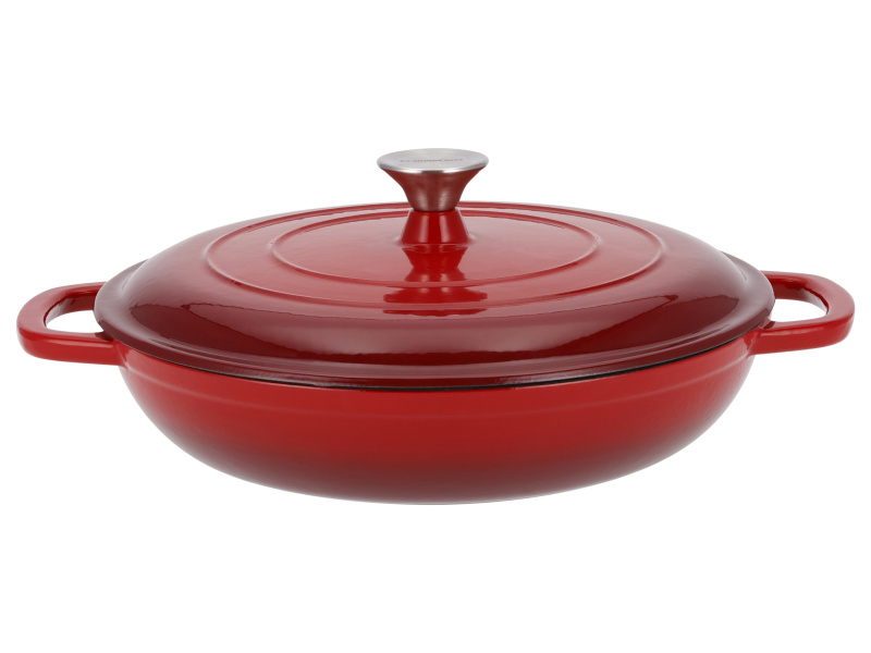 Silvercrest® Litinová servírovací pánev, Ø 30 cm (červená)
