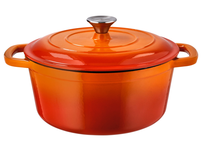 Silvercrest® Litinový hrnec, Ø 26 cm (oranžová)