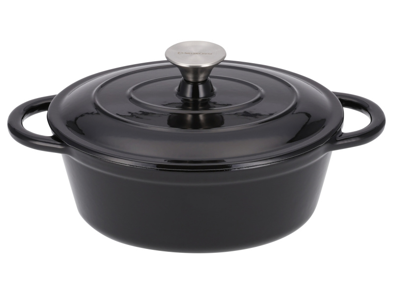 Silvercrest® Litinový hrnec, Ø 25 cm (černá)