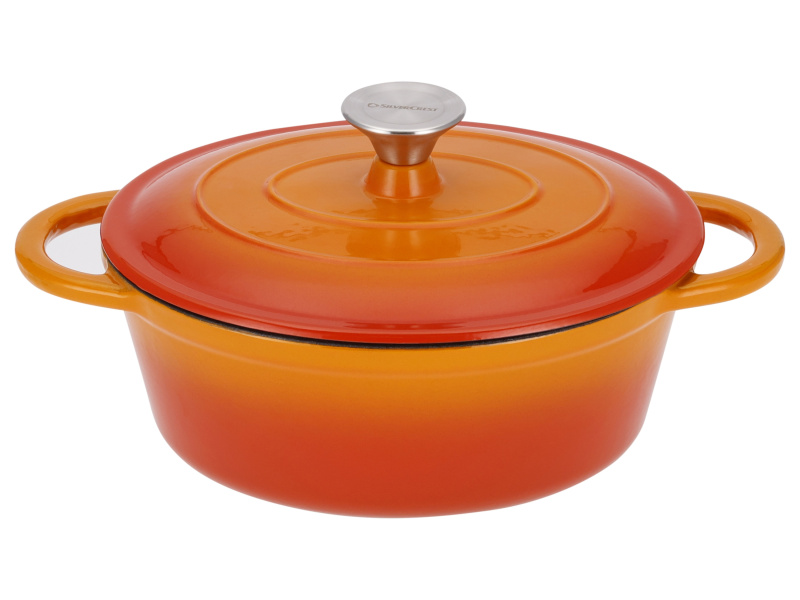 Silvercrest® Litinový hrnec, Ø 25 cm (oranžová)