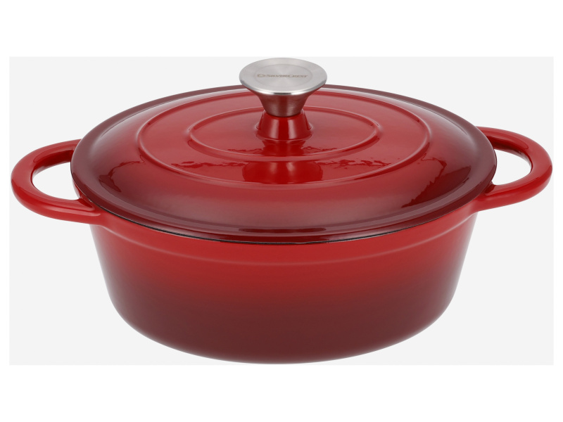 Silvercrest® Litinový hrnec, Ø 25 cm (červená)
