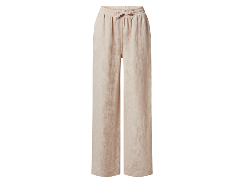 esmara® Dámské mušelínové kalhoty (béžová, XS (32-34))