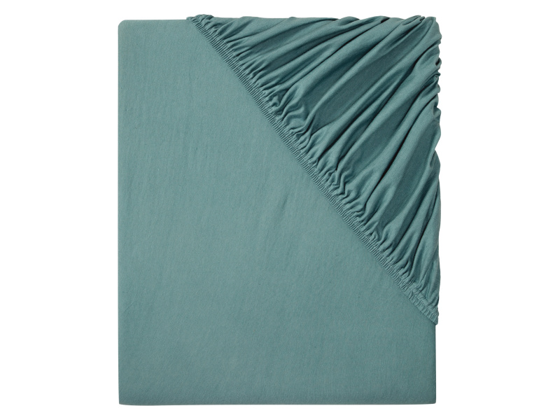 Livarno home Žerzejové napínací prostěradlo, 180-200 x 200 cm (modrá)