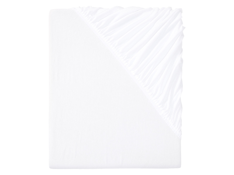 Livarno home Žerzejové napínací prostěradlo, 180-200 x 200 cm (bílá)